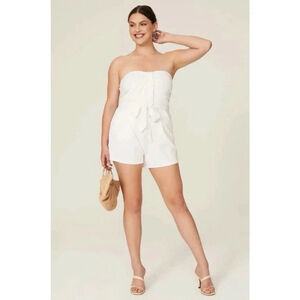 Great Jones White Strapless Romper, M